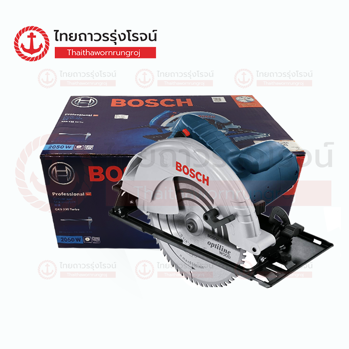 (Clearance) BOSCH เลื่อยวงเดือนไฟฟ้า 9นิ้ว 2050w 5300/นาที GKS235 TURBO 06015A20K0 (476)