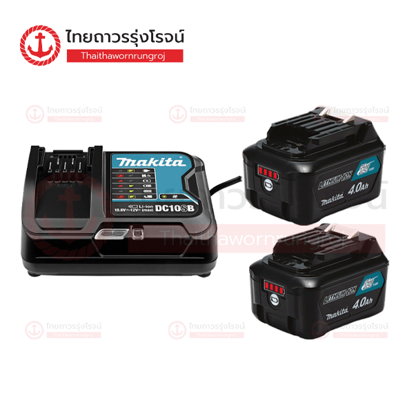 (D.) MAKITA โปรแบต+แท่นชาร์จ 12v แบต2+แท่นชาร์จ1 C1xB2x4.0ah BL1041B+DC10SB ชาร์จเร็ว