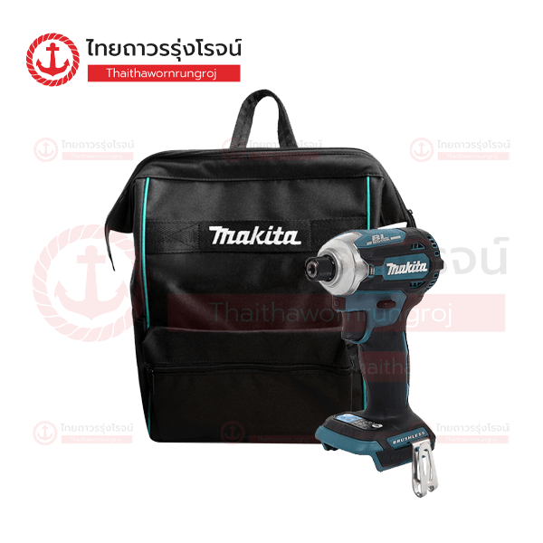 (D.) MAKITA ไขควงอิมแพคไร้สาย 18v 180nm 4สปีด BLM DTD171 (เครื่องเปล่า*) ไม่มีกล่องกระดาษ +กระเป๋าเป้สะพาย 1ใบ
