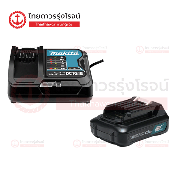 (D.) MAKITA โปรแบต+แท่นชาร์จ 12v แบต1+แท่นชาร์จ1 C1xB1x1.5ah BL1016+DC10SB ชาร์จเร็ว