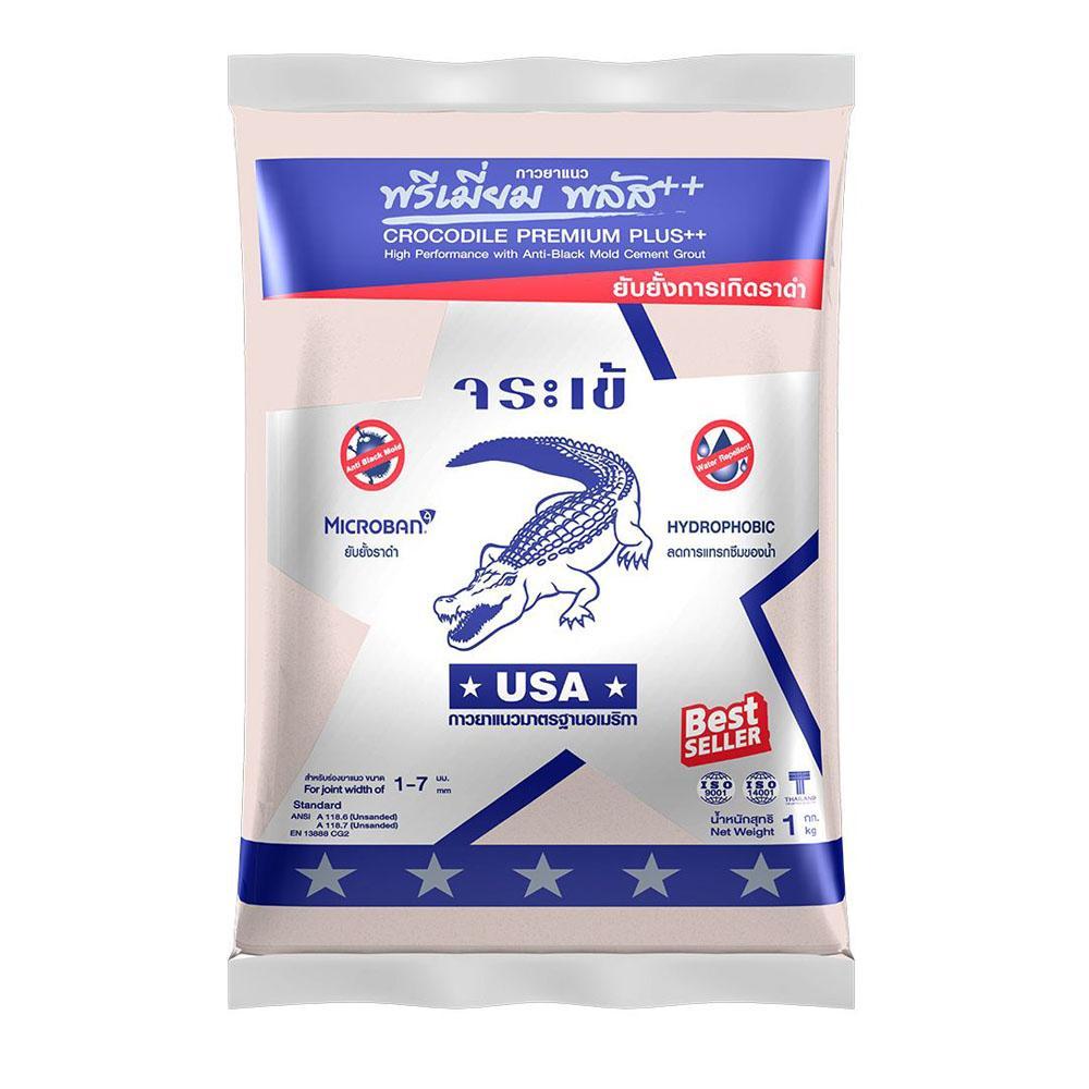 จระเข้ปูนยาแนวกันราดำ พรีเมี่ยม พลัส เงิน สีชมพู G102 (0753)