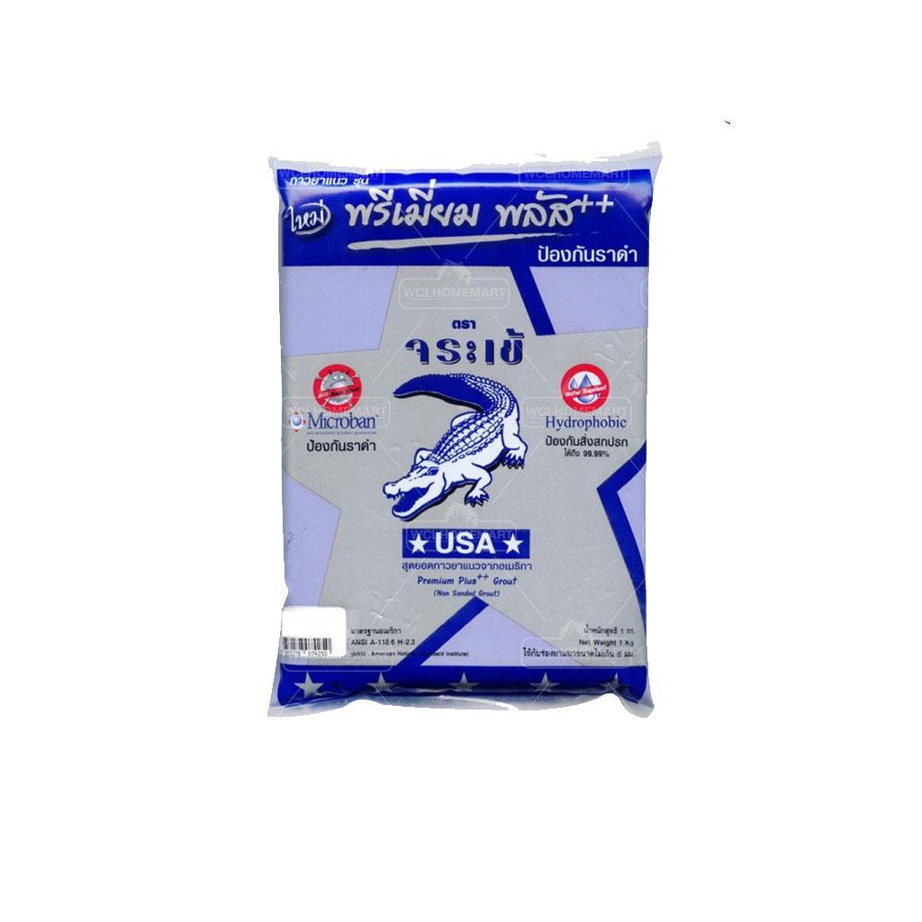 จระเข้ปูนยาแนวกันราดำ พรีเมี่ยม พลัส เงิน สีฟ้าคราม G502 (0742)