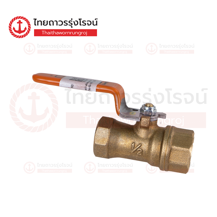 KITZ บอลวาล์วทองเหลือง เกลียวใน ด้ามส้ม 400 T 1/2นิ้ว