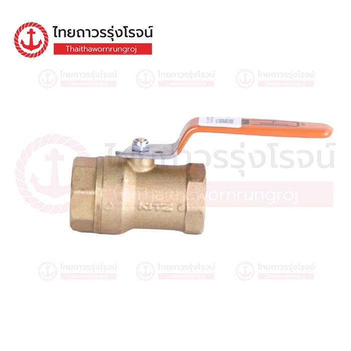 KITZ บอลวาล์วทองเหลือง เกลียวใน ด้ามส้ม 400 T 1นิ้ว