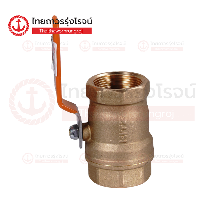 KITZ บอลวาล์วทองเหลือง เกลียวใน ด้ามส้ม 400 T 1.1/2นิ้ว