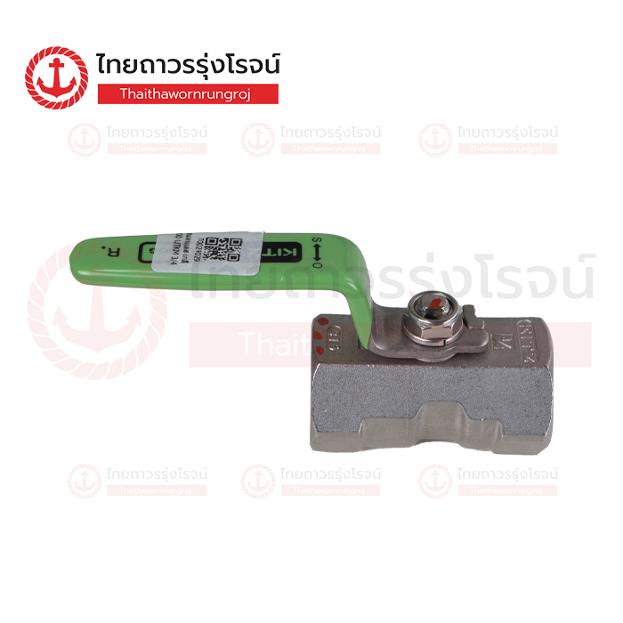 KITZ บอลวาล์ว สแตนเลส เกลียวใน ด้ามเขียว 600 UTKM 3/4นิ้ว