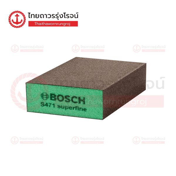 **ยกเลิกใช้** (T0086780,T0086781แทน) BOSCH ฟองน้ำเหลี่ยมหนา ละเอียดมาก 2608901180 สีเขียว(320-500)