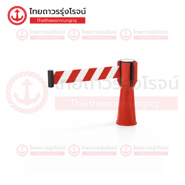 (D.) เทปกั้นเขตยืดหด 3เมตร ขาว-แดง