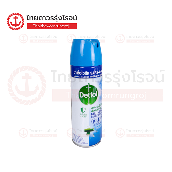 DETTOL สเปรย์ฆ่าเชื้อแบคทีเรียและเชื้อรา สีน้ำเงิน กลิ่นคริสป์บรีช 450ml.