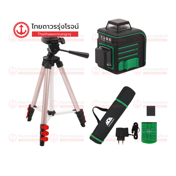 (D) ADA เลเซอร์วัดระดับ แบบกลม พร้อมขาตั้ง 12เส้น 1จุดดิ่ง แสงสีแดง ULTRALINER 4V