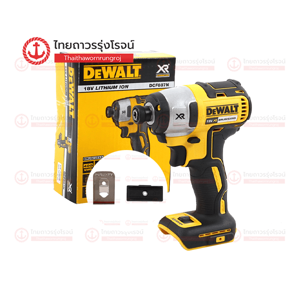 (ยกเลิกซื้อ-ขาย) DEWALT ไขควงอิมแพคไร้สาย 18v ปรับรอบซ้าย-ขวา BLM DCF887N-KR (เครื่องเปล่า)* (เลิกผลิตแทนด้วย DCF850N-B1)