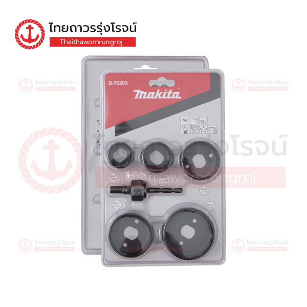 MAKITA ชุดโฮซอเจาะไม้/เหล็ก คาร์ไบด์ 5ชิ้น/ชุด 32-38-48-54-64 D-70203