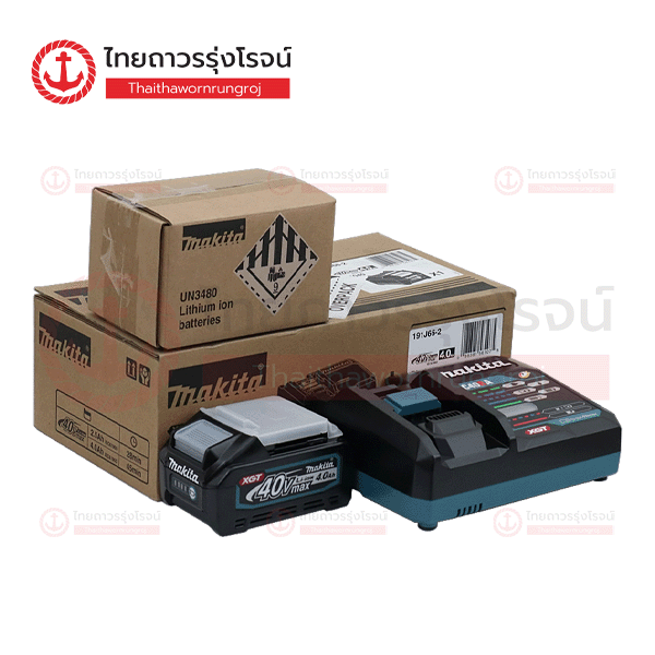(ยกเลิกซื้อ-ขาย) MAKITA ชุดแบตเตอรี่ 40v C1xB1x4.0ah BL4040+DC40RA 191J66-2 กล่องกระดาษ จำหน่ายเฉพาะแลกซื้อเครื่องตัดหญ้า MAKITA เท่านั้น