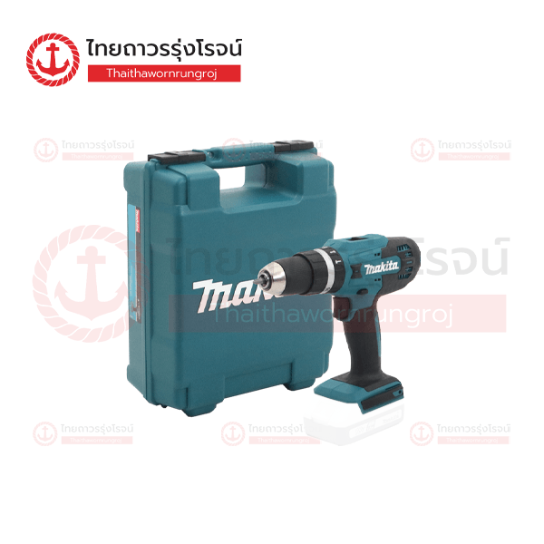 (D) MAKITA สว่านกระแทกไร้สาย 13mm 18v G-BATT HP488 (เครื่องเปล่า+กล่องพลาสติก)**