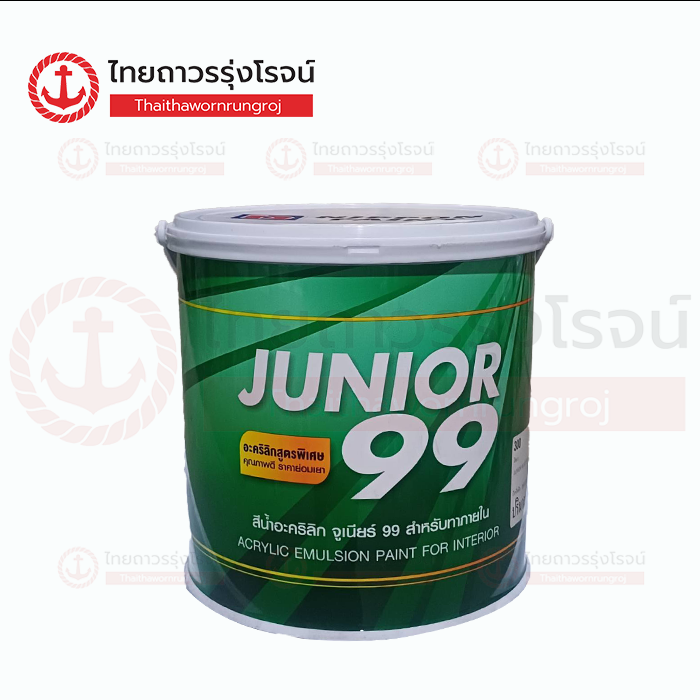 NIPPON JUNIOR 99 สีน้ำด้าน ภายใน Milky Gray 9106 3.5ลิตร