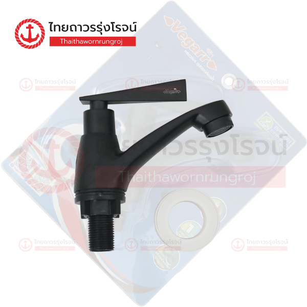 VEGARR ก๊อกอ่างล้างหน้า สแตนเลส สีดำด้าน V9702SBK