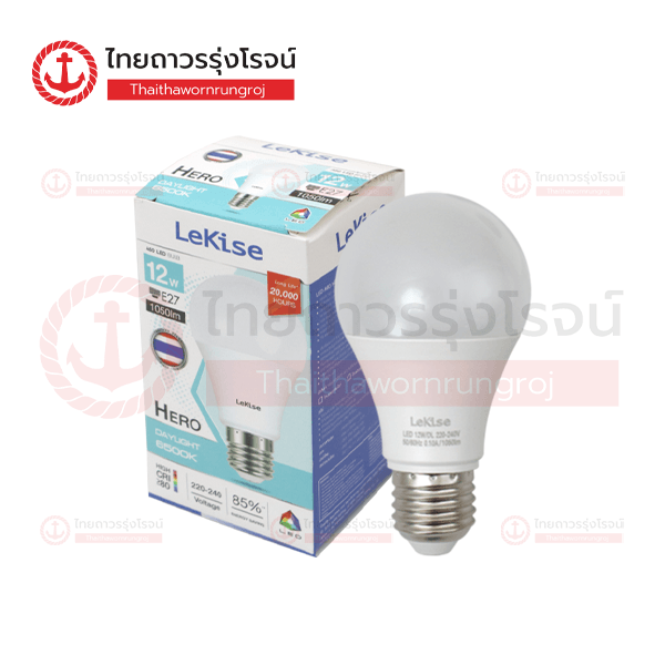 (D.) LEKISE หลอดไฟ LED BULB A60 HERO 12w เดย์ไลท์