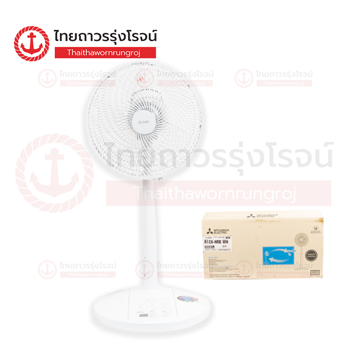 MITSUBISHI พัดลมตั้งพื้นกึ่งตั้งโต๊ะ 12นิ้ว R12A-HRB WH สีขาว
