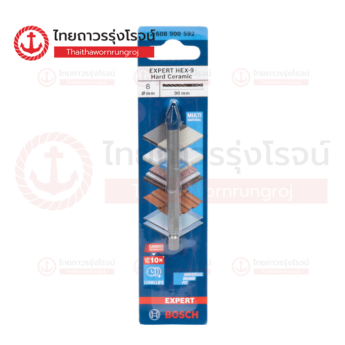 BOSCH Expert ดอกสว่านเจาะกระเบื้อง/กระจก HEX-9 8x90mm 2608900592
