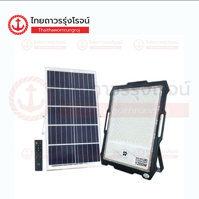 HI-TEK โคมฟลัดไลท์ โซล่า LED 1200w เดย์ไลท์ HFSF01200D