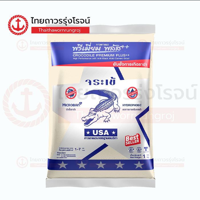 จระเข้ปูนยาแนวกันราดำ พรีเมี่ยม พลัส เงิน สีครีมเอแคร์ G702 (0720)