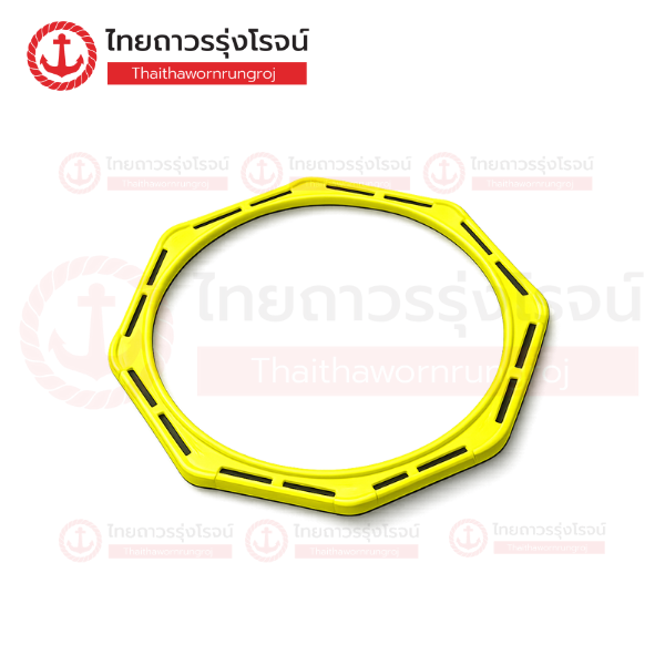 FRIENDLY วงแหวน หกเหลี่ยม PVC 50x50cm สีเหลือง AR002-02