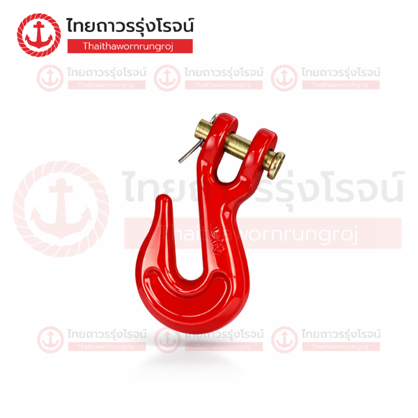 (D.) FRIENDLY ตะขอ แบบปริ้น ยกของ สีแดง ปากกว้าง 2ตัน