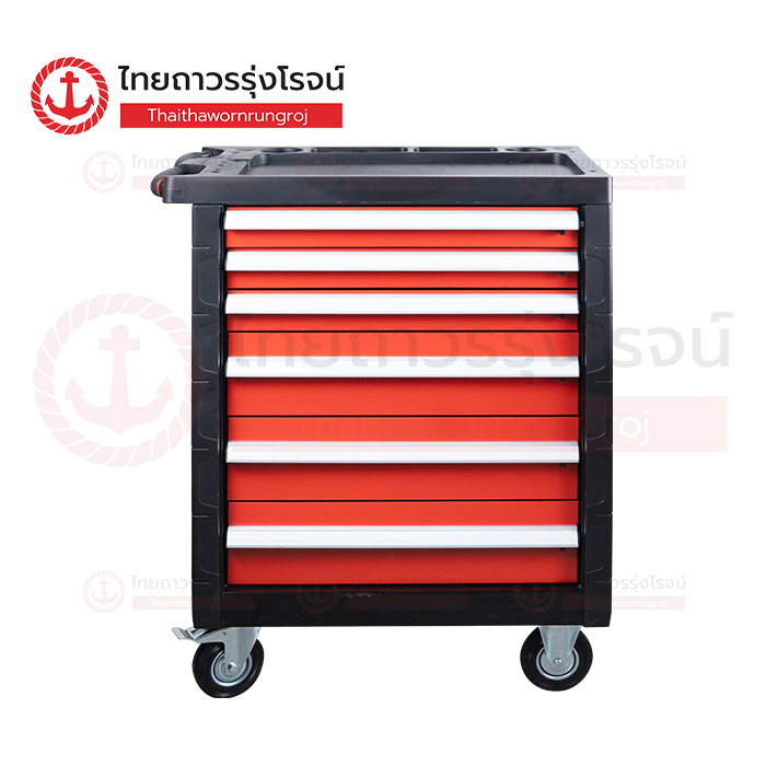 FRIENDLY รถเข็นชั้นเครื่องมือ แบบลิ้นชัก สีแดง 78x46x96.5cm HD-326-6